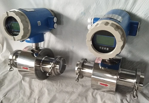 Clamp connection beer flow meter